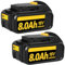 2Pack 18V 8.0Ah/8000mAh Replacement for Dewalt 18V Battery Compatible with Dewalt battery DCB184 DCB180 DCB181 DCB182 DCB183 DCB184B-XJ DCB185 with LED Indicator