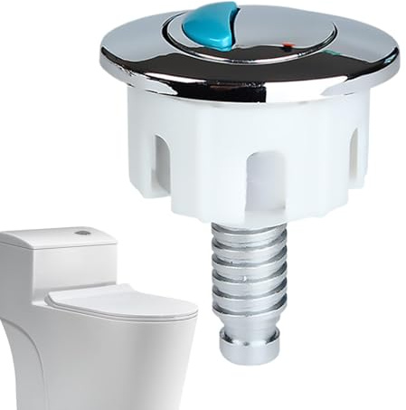 Pulsador del tanque del inodoro,Botón pulsador del inodoro - Pulsador para inodoro Botón de descarga doble | Accesorios de baño con control de cable, botón de inodoro a prueba de herrumbre para inodor