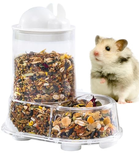 Mangiatoia automatica per criceti, ciotola per ricci, grande capacità, con portabottiglie per l'alimentazione e l'addestramento dei conigli