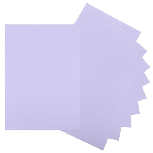 QUARKZMAN 10 Feuilles De Papier Cartonné Violet Clair 8.5 x 11 A4 Papier Épais 250gsm/170lb Carton En Gros Pour Imprimante DIY Scrapbook Menus Cartes Invitations Et Arts Créatifs