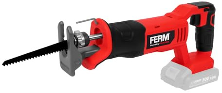 FERM RSM1024 Scie Sabre Sans Fil 20V AX-POWER – Système de Changement Rapide – Softgrip – 3 Lames Incluses – Compatible Batteries AX & FX – Sans Batterie ni Chargeur