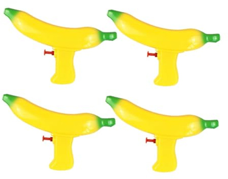 ORFOFE Set 4 Pezzi ad Acqua a Forma di Banana, Giocattolo Acquatico Estivo Colorato, Contenitore D’acqua per Piscina e Giochi All’aperto