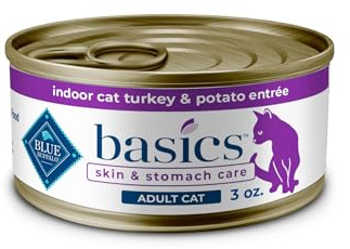 Blue Buffalo Basics Grain-Free Adult Wet Dog Food, Skin & Stomach Care, Limited Ingredient Diet, Turkey Recipe, 3-oz Can, 24 Count