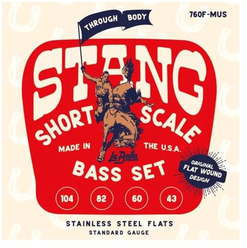 La Bella 760F-MUS rostfritt stål platt sår bas gitarr sträng