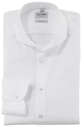 Herren Hemd 'Body Fit' Langarm, Weiß -40
