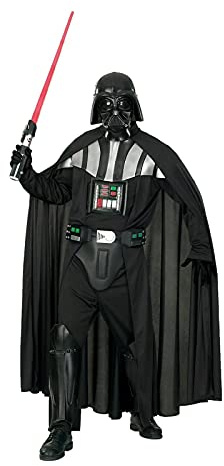 Rubies Official Disney Star Wars Darth Vader Adult's Deluxe Costume, Size X-Large,Black Halloween