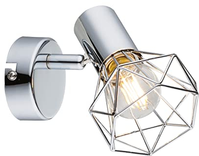 Globo Faretto da parete lampada cromo soggiorno lavoro gabbia spot lampada orientabile 54802-1 XARA I
