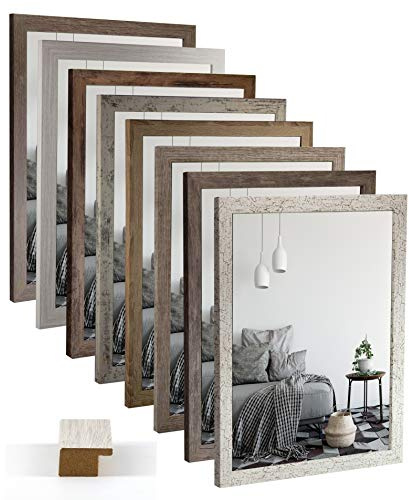 myposterframe Vintage Holztöne Bilderrahmen Juno 45 x 60 cm MDF Größenwahl 60 x 45 cm Holzfarben Hier: Beige Vintage mit Kunstglas klar 1 mm