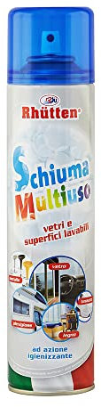 Schiuma Multiuso Igienizzante, Detergente per Tutte le Superfici Lavabili, con Ammoniaca, 400ml SPRAY