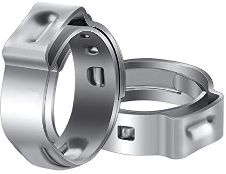 LOKMAN 50 Pack 1/2 Inch PEX Cinch Clamps, Stainless Steel Rings Pinch Clamps for PEX Tubing Pipe Fitting Connections (1/2 Inch)