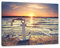 Pixxprint Anker am Ostseestrand im Sonnenuntergang, Größe: 60x40cm, Leinwandbild, fertig gespannt, Wandbild, Dekoration, Kunstdruck, kein Poster