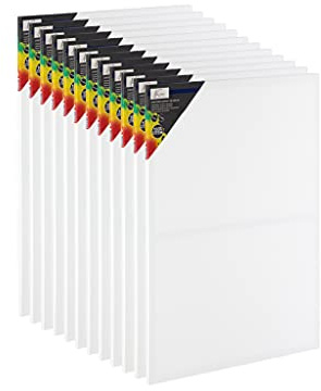 Toiles de Peinture Van Nassau Fine Arts | Kit de Toiles | 40cm x 50cm | 12 pièces | Cadre Petit/Grand | Tableau de Peinture | Peinture acrylique, à l'huile et à l'aquarelle - 100% Coton Sans Acide