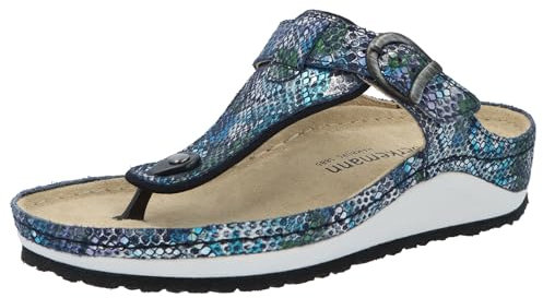 Berkemann Damen Berkina Pantolette Perlato medium Fußbett: Nicht herausnehmbar 4,5 Shiny Peacock Leder