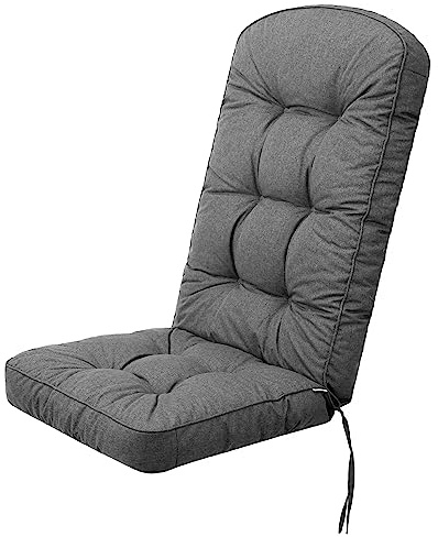 HOBBYGARDEN Outdoor Sitzkissen 145x56x10 cm in Graphit – Dickes Polster für Gartenstühle, Gartensessel & Balkon | Komfortables Kissen & Palettenkissen für Indoor & Gartenmöbel
