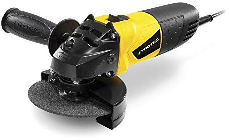 TROTEC Winkelschleifer PAGS 10-115 – 500 W – 12.000 U/min – 115 mm – Trennen & Schleifen von Metall, Stein, Fliesen, Leichtes Design, Spindelarretierung, Schutzhaube, Zusatzhandgriff