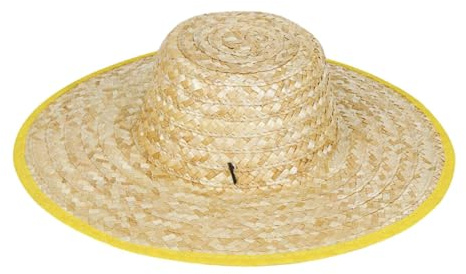 Perfeclan Sombrero con protección solar de paja para trabajo, correa ajustable para la barbilla, ligero, funcional, multiusos, transpirable para jardinería, Diámetro 45CM
