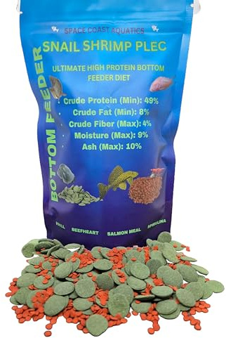 Sinking Blended Diet for Snails, Shrimp & Bottom Feeding Fish Premium Bottom Feeder Food 3oz