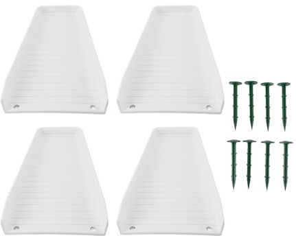 Extensiones de bloque de salpicaduras de baja extensiones fijo extensor 8 fijación de uñas protegiendo cunter de lluvia de la base (Blanc)