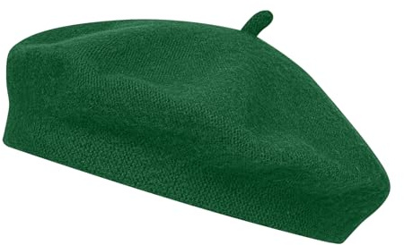 Alaoo Berretto Francese Donna, Berretto Classico, Verde Scuro