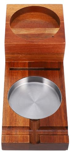SEWACC Cendrier à Cigares en Bois Plateau Porte-Verres à Whisky Tiroir Amovible Accessoire Multifonction pour Table Bureau et Usage Extérieur Décoration Cocktail et Verre Whisky