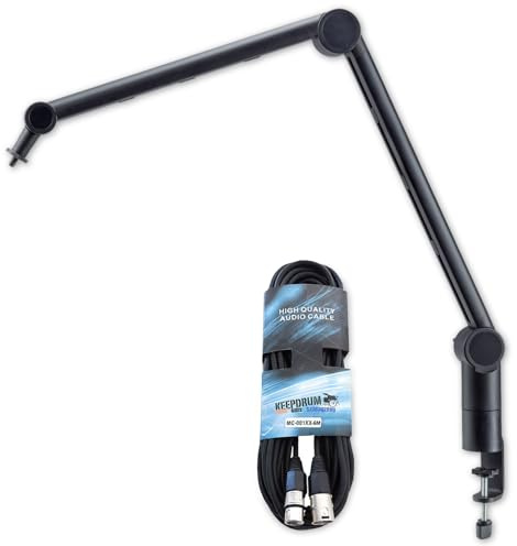 K-M 23868 mikrofonarm led-arm bordsstativ med keepdrum XLR-kabel