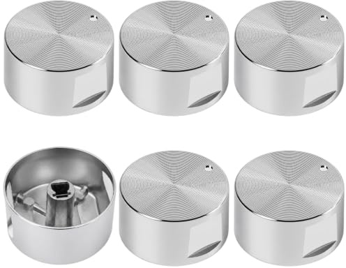 DOVBAN 6 Unidades Perillas para Gas Diámetro Interno,Piezas y Accesorios para Cocinas,Perillas Gas Diámetro Interno,Metal Universal Horno y Estufa