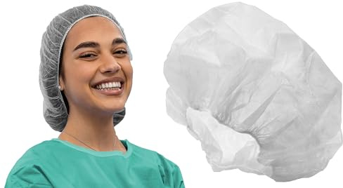 Systernhuvor huvudhuvor vit hygien 1 000 stycken fleecehuvor engångshuvor baretthuvor OP huvor varumärke Tiga-Med