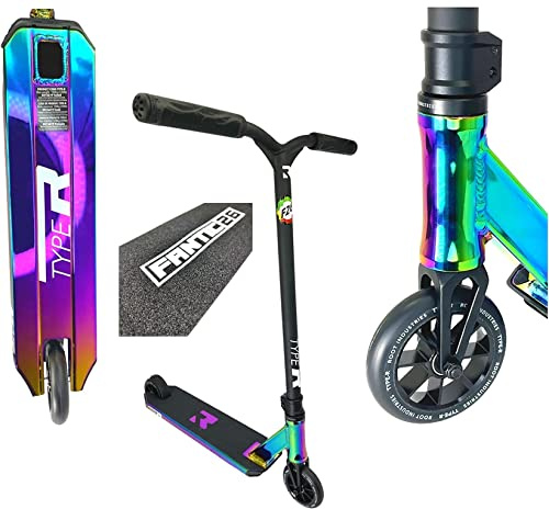 Root Industries R-Type Stunt-Scooter H= 82,5mm Park Trick Tret Roller + Fantic26 Sticker (Rainbow Neochrome)