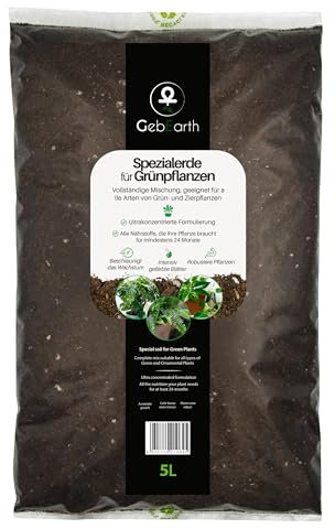 GebEarth® | Terriccio per Piante Verdi | Nutrimento Prolungato e Crescita Sana | Ideale per Monstera, Photos, Dracaena e tutti i tipi di piante verdi【5L】