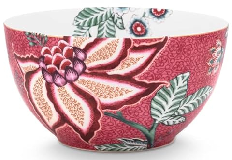 PIP STUDIO 51003195 Flower Festival scallop Bowl dark pink 15 cm (1 Stück)