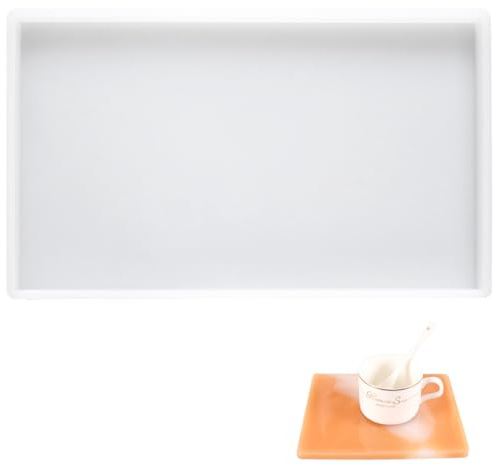 Rettangolo Grandi Stampi in Silicone per Resina 25x15 cm Stampo Resina Epossidica Vassoio per Frutta, Tè, Sottobicchieri, Casa Decorazione