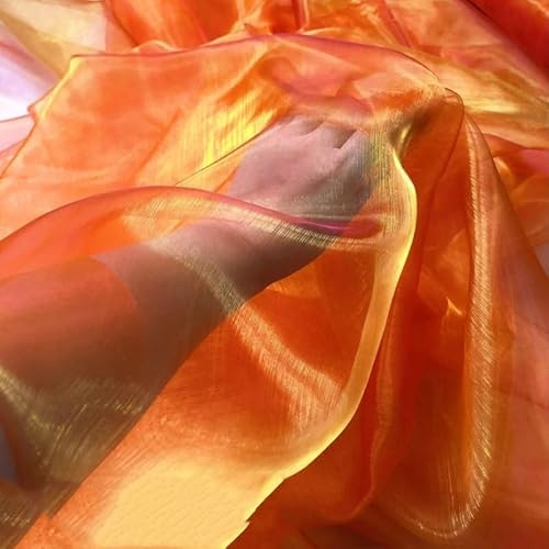 SYSUII Tissu organza scintillant de 150 cm * 1 m, tissu de décoration pour couture, tissu étincelant pour costume de mariage, robe de mariage, décoration DIY, tutu de table, fête, décoration de cadeau