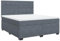 vidaXL Boxspringbett, Bett mit Matratze Matratzenauflage, Polsterbett Doppelbett für Schlafzimmer, Bettgestell mit Kopfteil LED, Dunkelgrau 180x200cm Samt