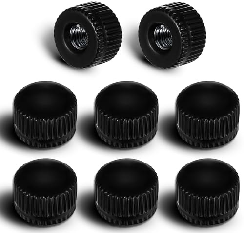 8 Pack M4 Screw Caps for Light Fixtures - Black Ceiling Lamp Shade Holder Replacement Parts, Lamp Screw Cap Cover, Lamps Finals Decorative Hardware Lamps Knob Nuts for Chandeliers & Wall Lights