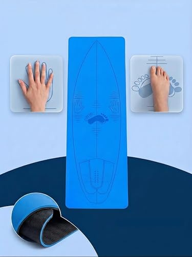 Surf Athlete Professional Surf Stance & Pop-Up Training Mat - Surf Yoga Mat for Surf Stance Practice, Foot Positioning, and Pop-Up Training