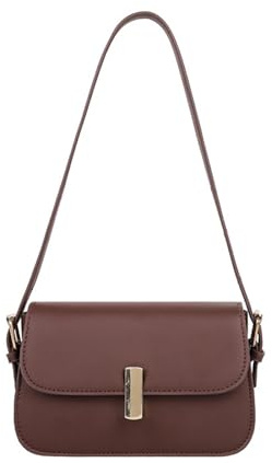 BUBEFSKD Bolso de hombro para mujer de cuero PU Axila silla de montar monedero monedero para el trabajo de citas Estructura interior versátil y funcional, Color café.