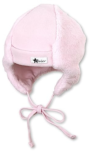 Sterntaler Unisex Baby Mütze aus Teddyflausch und Microfleece Mütze, Rosa, 39