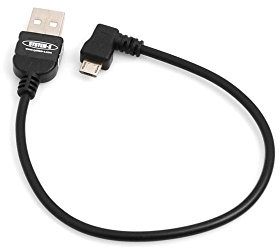 System-S 20 cm mikro USB 2.0 kabel vinklad 90 graders vinkelkontakt (höger/man) adapter