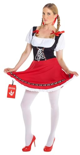 Morph Oktoberfest Costume Women Dirndl Dress Bavarian Beer Maid Outfit Traditional German Dress for Festivals, Medium