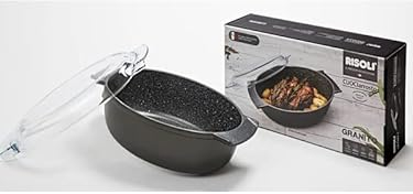 Risolì Casseruola ovale con Coperchio Saporella Granito