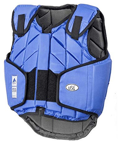 USG Eco-Flexi - Gilet di Sicurezza per Bambini, EN 13158-2018, Colore: Blu Reale, Taglia L