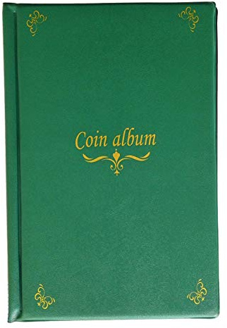 MULOVE 150 Pockets Coin Collectors Album, Coin Collection Holder Book Suitable for Coin Diameter Less Than 1.65 Inches Storage,Green