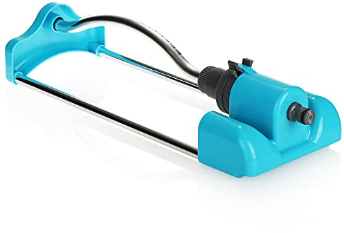 com-four® Arroseur de pelouse pivotant - arroseur carré pour l'arrosage de Surfaces jusqu'à 90 m² - arroseur pour l'arrosage du Jardin