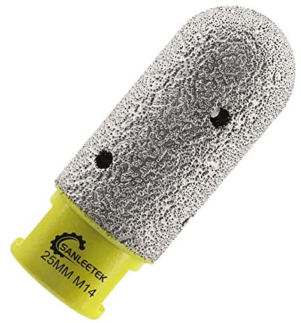 Fresa de Diamante 25mm Broca Azulejos para Agrandar y Forma a Agujeros Existentes en Azulejos Porcelana Cerámica Mármol Granito Piedra Artificial M14 Rosca SANLEETEK