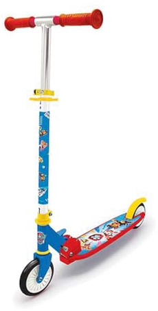 Smoby - Paw Patrol - 2-rädriger Roller für Kinder - Klappbar - Höhenverstellbarer Lenker - Lautlose Rollen und Bremse
