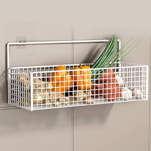 Cesto Portaoggetti in Filo Metallico con Ottima Ventilazione per Dispensa, Bagno, Cucina per Organizzazione Casa, Ufficio, Spazi Ridotti