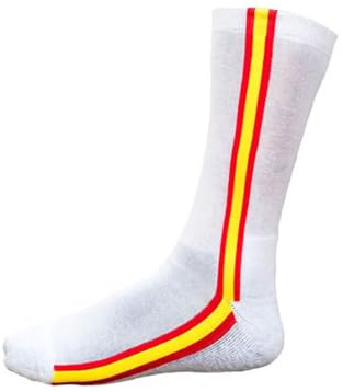 Genérico Calcetines con bandera de españa vertical (blanco)