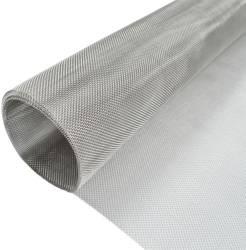 YAGJIA Grillage métallique à mailles fines en acier inoxydable 30 cm x 120 cm, moustiquaire en acier inoxydable 304, pour moustiquaire, grille d'aération, filet filtrant, 20 mailles