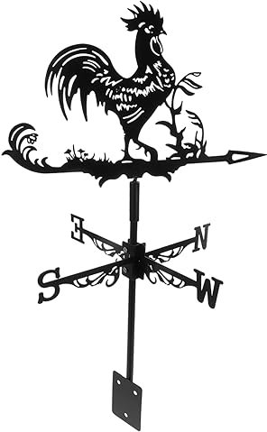 POPETPOP Girouette en Forgé en Forme De Coq pour Décoration De Toit Éolienne De Jardin É égante pour Indicateur De Direction du Vent Décor Extérieur De pour Cour Et Jardin