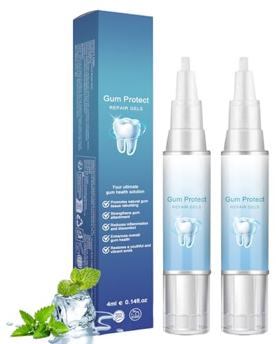 2 Pcs Mullein Gum Repair Gel, Teeth Whitening Essence Pen, Gum Shield Soothing Gel (4ml)